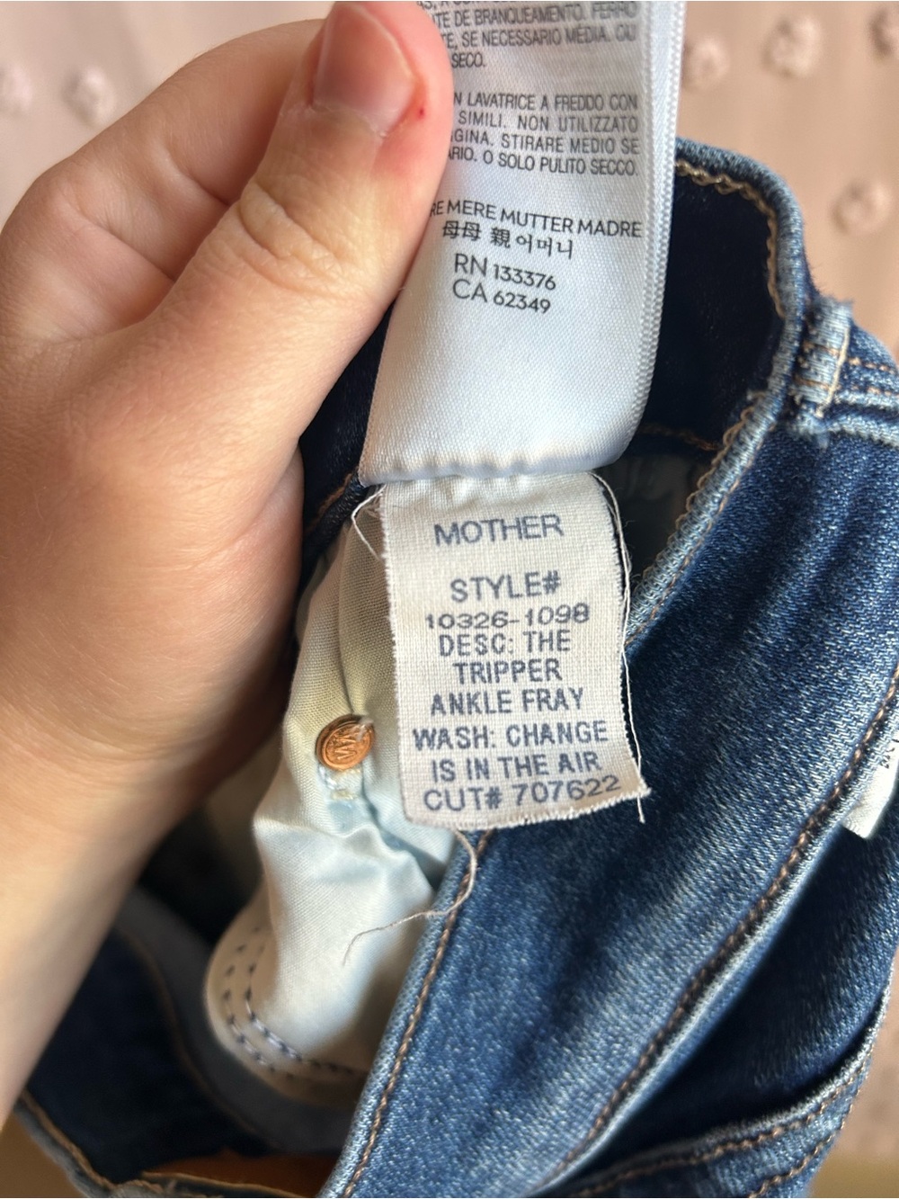 Mother The Tripper‎ Ankle Fray Change is in the Air Sz 25 Medium Wash - Picture 7 of 10